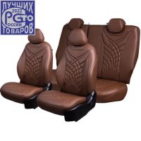 Чехлы Премиум Экокожа Байрон Президент|Жук на Nissan Sentra 7 (B17) 2012-2017 г.в.